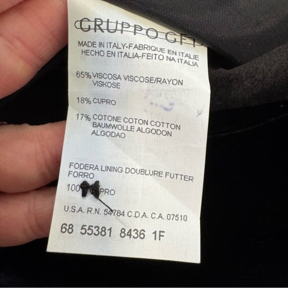 Vintage Giorgio Armani Black Velvet Snap Button Coat - Picture 5 of 8